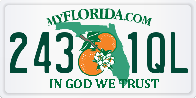 FL license plate 2431QL