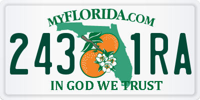 FL license plate 2431RA