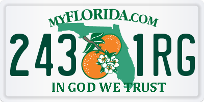 FL license plate 2431RG