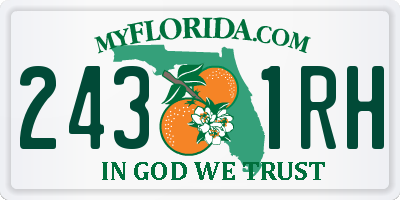 FL license plate 2431RH