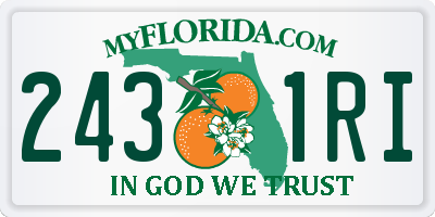 FL license plate 2431RI