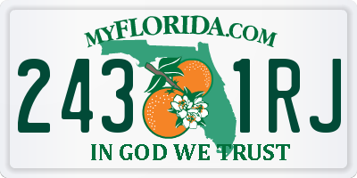FL license plate 2431RJ