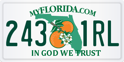 FL license plate 2431RL
