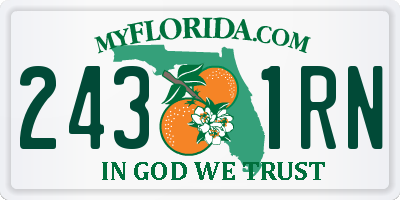 FL license plate 2431RN
