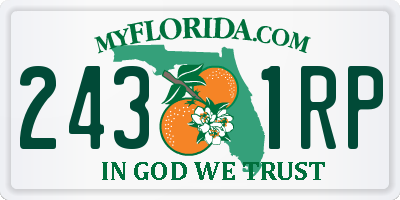 FL license plate 2431RP