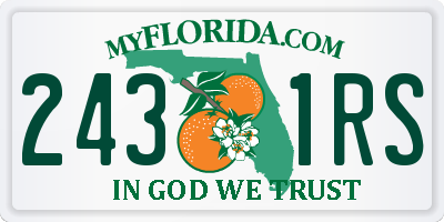 FL license plate 2431RS