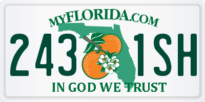 FL license plate 2431SH