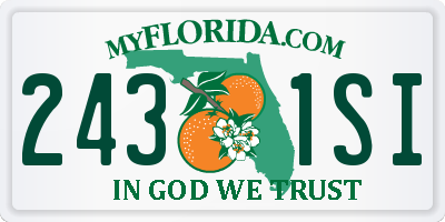 FL license plate 2431SI
