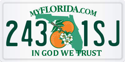 FL license plate 2431SJ
