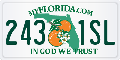 FL license plate 2431SL