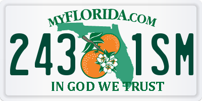 FL license plate 2431SM