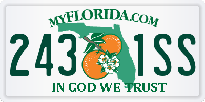 FL license plate 2431SS