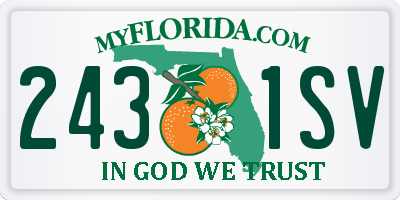 FL license plate 2431SV