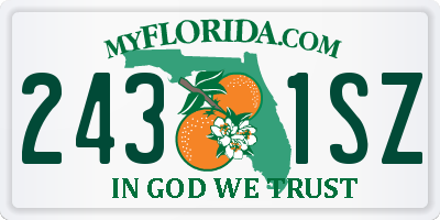 FL license plate 2431SZ