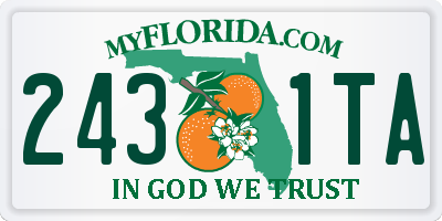 FL license plate 2431TA