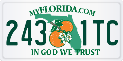 FL license plate 2431TC