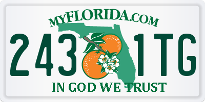 FL license plate 2431TG
