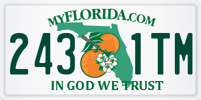 FL license plate 2431TM