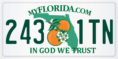 FL license plate 2431TN
