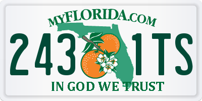 FL license plate 2431TS