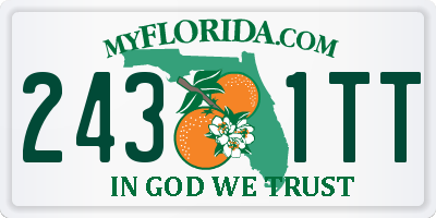 FL license plate 2431TT