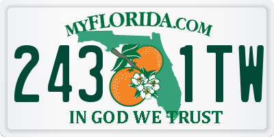 FL license plate 2431TW