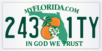 FL license plate 2431TY
