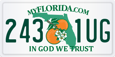 FL license plate 2431UG