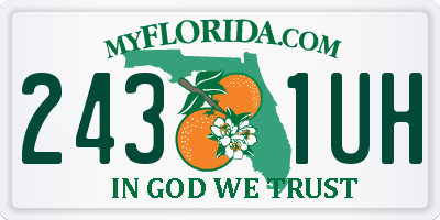 FL license plate 2431UH