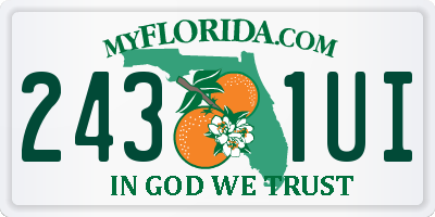 FL license plate 2431UI