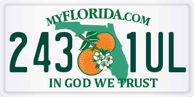 FL license plate 2431UL