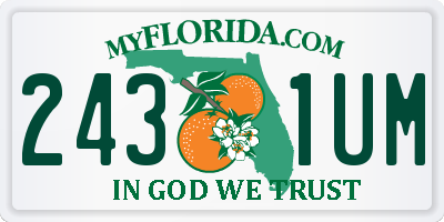 FL license plate 2431UM