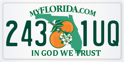FL license plate 2431UQ