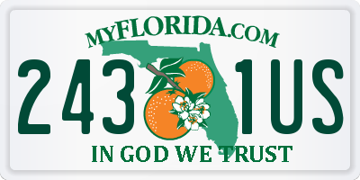 FL license plate 2431US