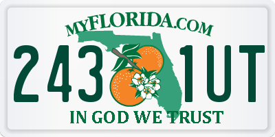 FL license plate 2431UT