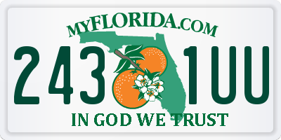 FL license plate 2431UU