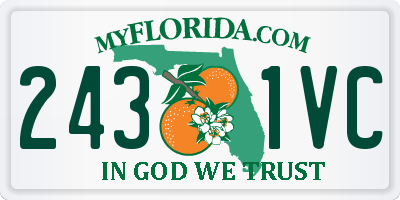 FL license plate 2431VC