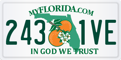 FL license plate 2431VE