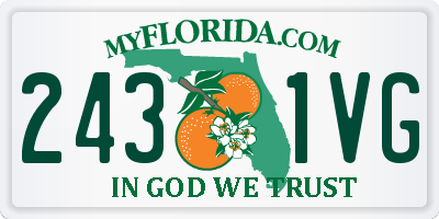 FL license plate 2431VG