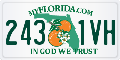 FL license plate 2431VH