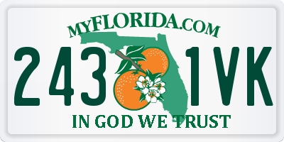 FL license plate 2431VK