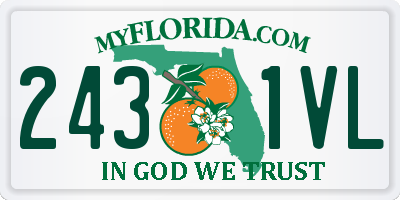 FL license plate 2431VL