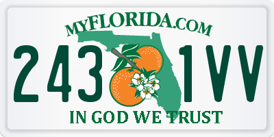 FL license plate 2431VV