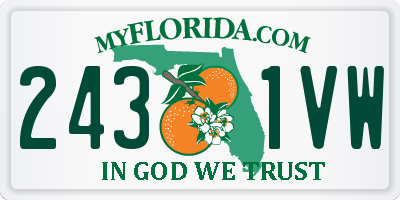 FL license plate 2431VW