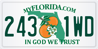 FL license plate 2431WD