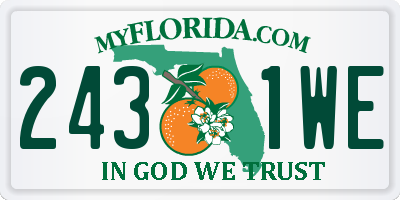FL license plate 2431WE