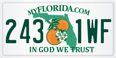 FL license plate 2431WF