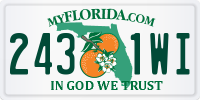 FL license plate 2431WI