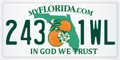 FL license plate 2431WL