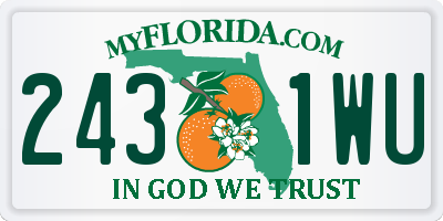 FL license plate 2431WU